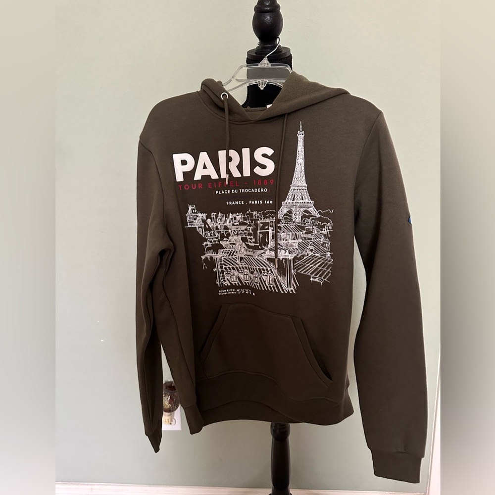 Glam‎ Olive Paris Graphic Hoodie. Unisex. Size Medium. New with tag. - Picture 5 of 14